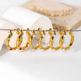 Colorful Pave Hoop Earrings Dainty Waterproof Huggie Earrings for Women