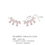 Metal Back Hanging Pearl Earrings Jewelry For Woman