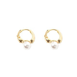 925 Silver Retro Pearl Ear Buckle Earrings for Women
