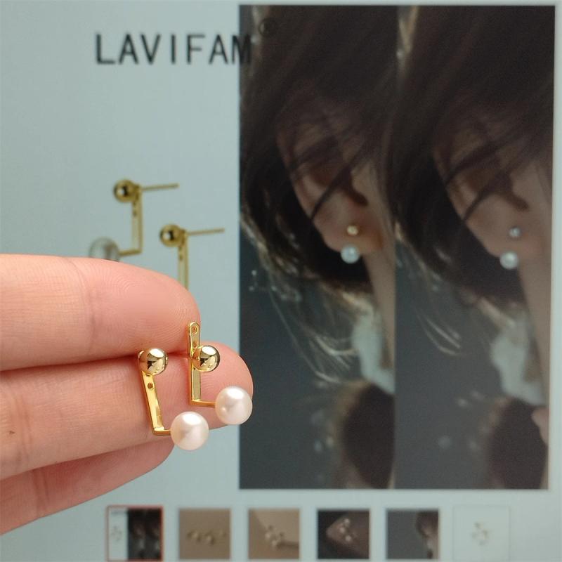 925 Silver Freshwater Pearl Ear Hook Earrings for Women