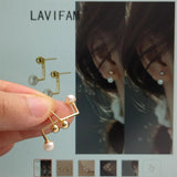 925 Silver Freshwater Pearl Ear Hook Earrings for Women