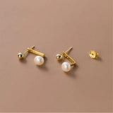 925 Silver Freshwater Pearl Ear Hook Earrings for Women