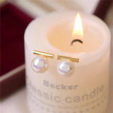 French Style Pearl Earrings for Autumn and Winter