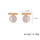 French Style Pearl Earrings for Autumn and Winter
