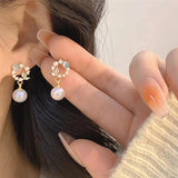 French Opal Earrings Female Little Mermaid Ji Pearl Earrings