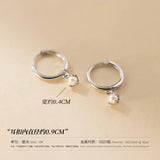925 Silver Ears Buckle Earrings Sweet Small Hoop Earing Jewelry