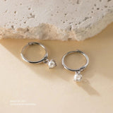 925 Silver Ears Buckle Earrings Sweet Small Hoop Earing Jewelry