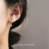 925 Silver Ears Buckle Earrings Sweet Small Hoop Earing Jewelry