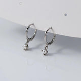 925 Silver Ears Buckle Earrings Sweet Small Hoop Earing Jewelry