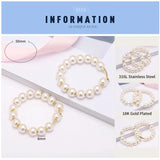 Pearl Hoop Earrings Women Hypoallergenic Dangle Layer Drop Earrings