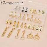 Vintage Circle Earrings with Hanging Pearl for Women