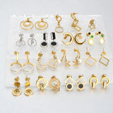 Vintage Circle Earrings with Hanging Pearl for Women