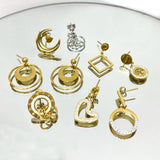 Vintage Circle Earrings with Hanging Pearl for Women