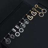 Vintage Circle Earrings with Hanging Pearl for Women