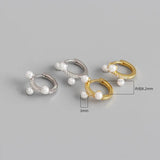 925 Silver Crystal Zircon Hoop Earrings Minimalist