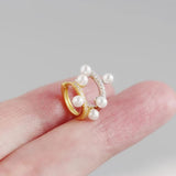 925 Silver Crystal Zircon Hoop Earrings Minimalist