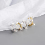 925 Silver Crystal Zircon Hoop Earrings Minimalist