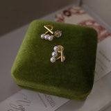 S925 Mermaid Pearl Ear Studs for Women Earrings