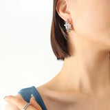 Aneebayh Golden Huggie Earrings for Women