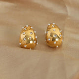 Geometric Teardrop Pearl Earrings