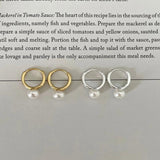 Sterling Silver Freshwater Pearl Ear-Bone Hoop Earrings