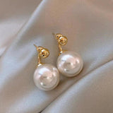 925 Silver Needle Pearl Earrings, Elegant and Classic Women's Jewelry