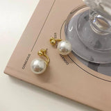 925 Silver Needle Pearl Earrings, Elegant and Classic Women's Jewelry