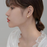 MloveAcc Unique Style Hoop Earrings with Shell Pearl