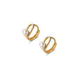 MloveAcc Unique Style Hoop Earrings with Shell Pearl