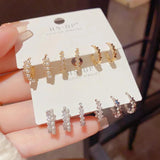 Autumn Zircon Pearl Ear Buckle Set