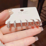 Autumn Zircon Pearl Ear Buckle Set