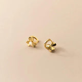 Sterling Silver Clover Pearl Round Hoop Earrings for Women