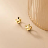 Sterling Silver Clover Pearl Round Hoop Earrings for Women