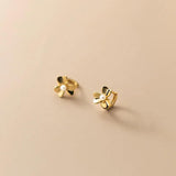 Sterling Silver Clover Pearl Round Hoop Earrings for Women