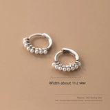 925 Silver Pearl Huggie Hoop Earrings Wedding Jewelry