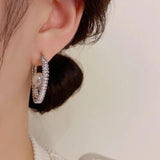 Fashionable Pearl U-shaped Earrings High-end Style