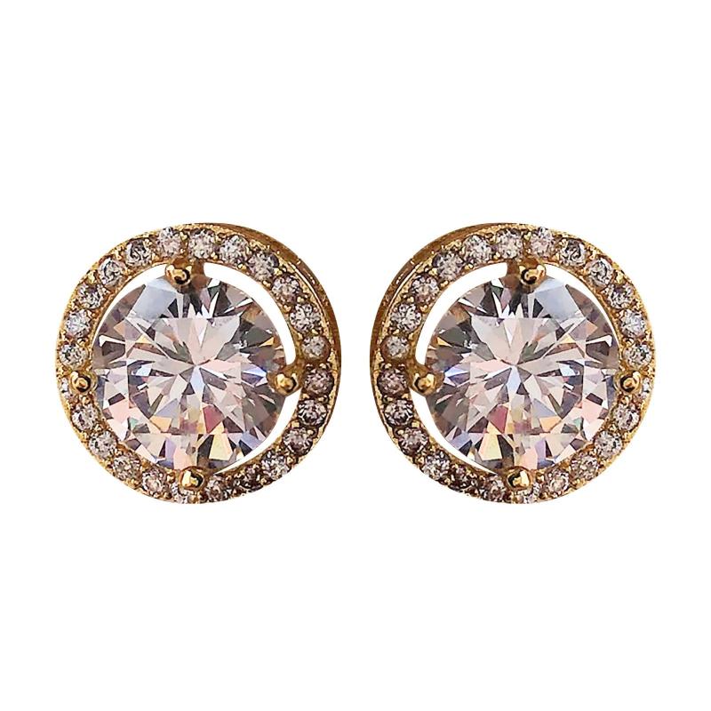 Personality Round Pearl Stud Earrings Jewelry for Women