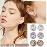 Personality Round Pearl Stud Earrings Jewelry for Women
