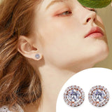 Personality Round Pearl Stud Earrings Jewelry for Women