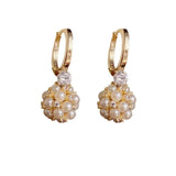 Zircon Pearl Ball Earrings for Women
