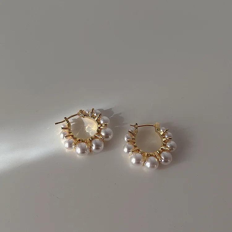 French Vintage Big Small Pearl Earring