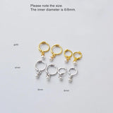 925 Silver Earring Zircon Flower Pearl Ear Bone Pretty Woman Girl Ear Jewel