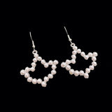 Greek University Party Pearl Maple Leaf Earrings