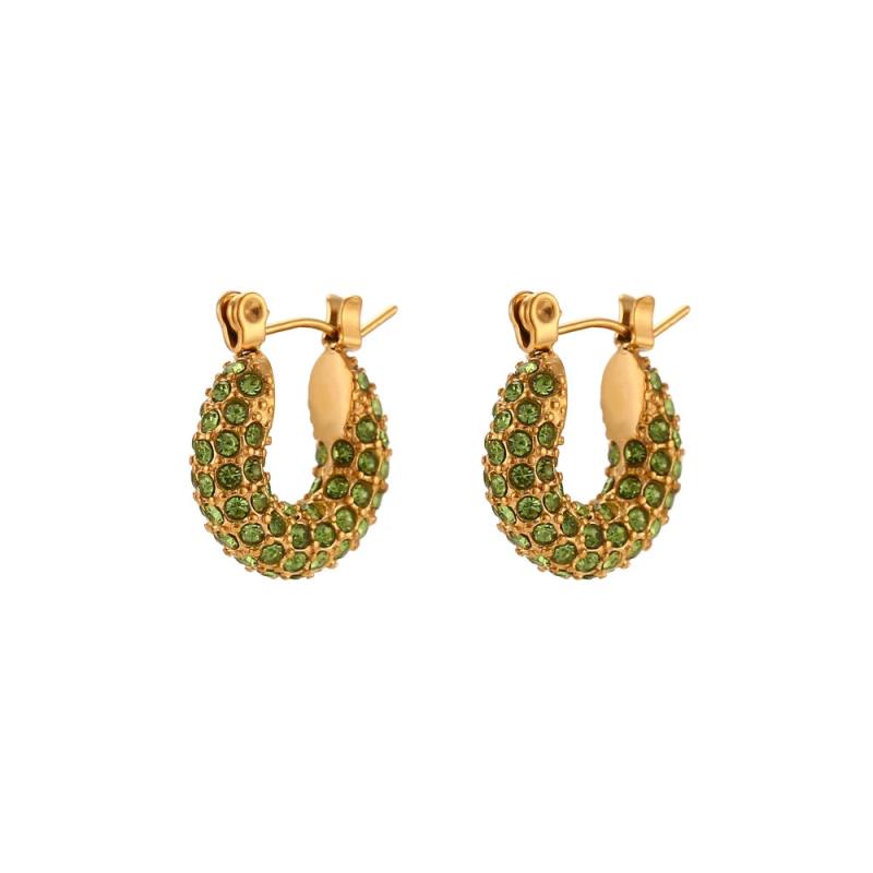 Delicate Zircon Pearl Earring Vintage Jewelry