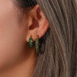 Delicate Zircon Pearl Earring Vintage Jewelry
