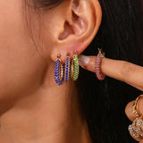 Delicate Zircon Pearl Earring Vintage Jewelry