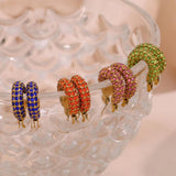 Delicate Zircon Pearl Earring Vintage Jewelry