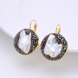 Baroque Pearl Earrings Classic Metallic Charm Jewelry