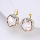 Baroque Pearl Earrings Classic Metallic Charm Jewelry