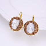 Baroque Pearl Earrings Classic Metallic Charm Jewelry